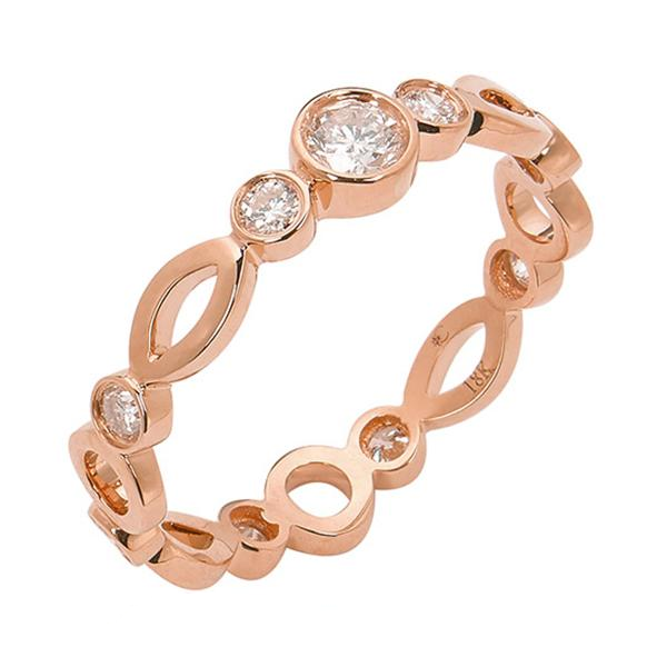 Wedding Solitaire Ring Rose Gold